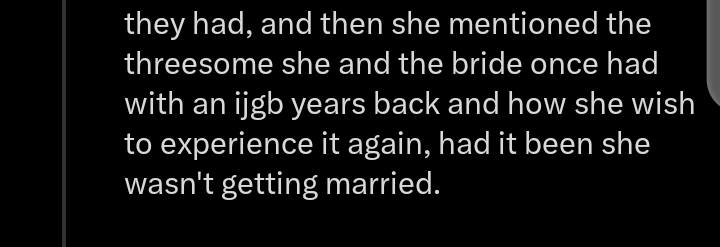 lovebug8905's tweet photo. @DrMel_ @Miss_Oluremi Emphasis on "how she wish to experience it again how wish she isn't getting married" https://t.co/UX3APjWq4O
