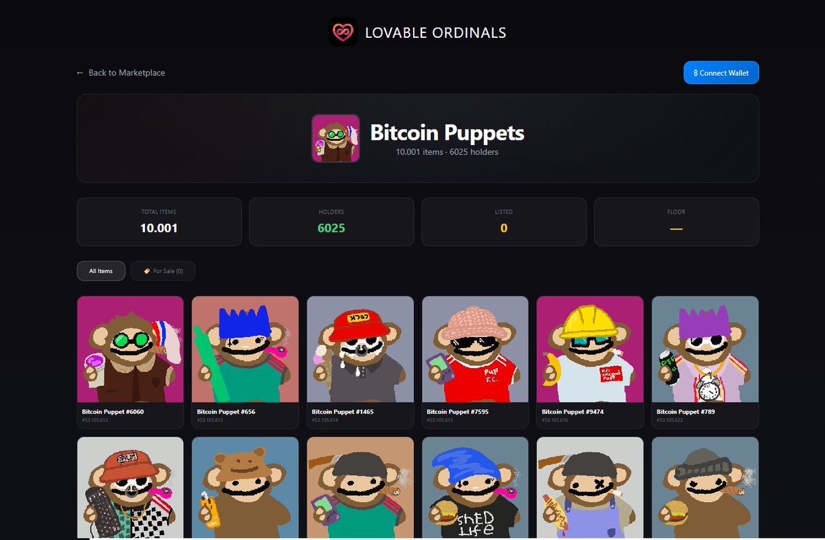 Lovableordinals's tweet photo. The strongest collections are already on Lovable Ordinals:
OMB • NodeMonkes • Bitcoin Puppets • Bitcoin Frogs 🧡

It's time to start building the foundation for the collections that will dominate.

The market decides! 🚀 https://t.co/AYpSoLPwHJ