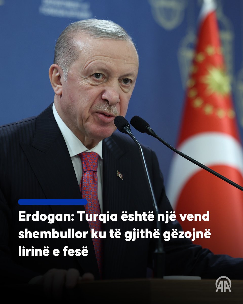 ⤵️Turqia është një vend shembullor ku të gjithë gëzojnë lirinë e fesë dhe ndërgjegjes dhe ku mbizotëron respekti i ndërsjellë, tha Presidenti Recep Tayyip Erdogan, teksa priti përfaqësues të pakicave fetare në vend për një darkë iftari në Ankara.

🔗v.aa.com.tr/3858812