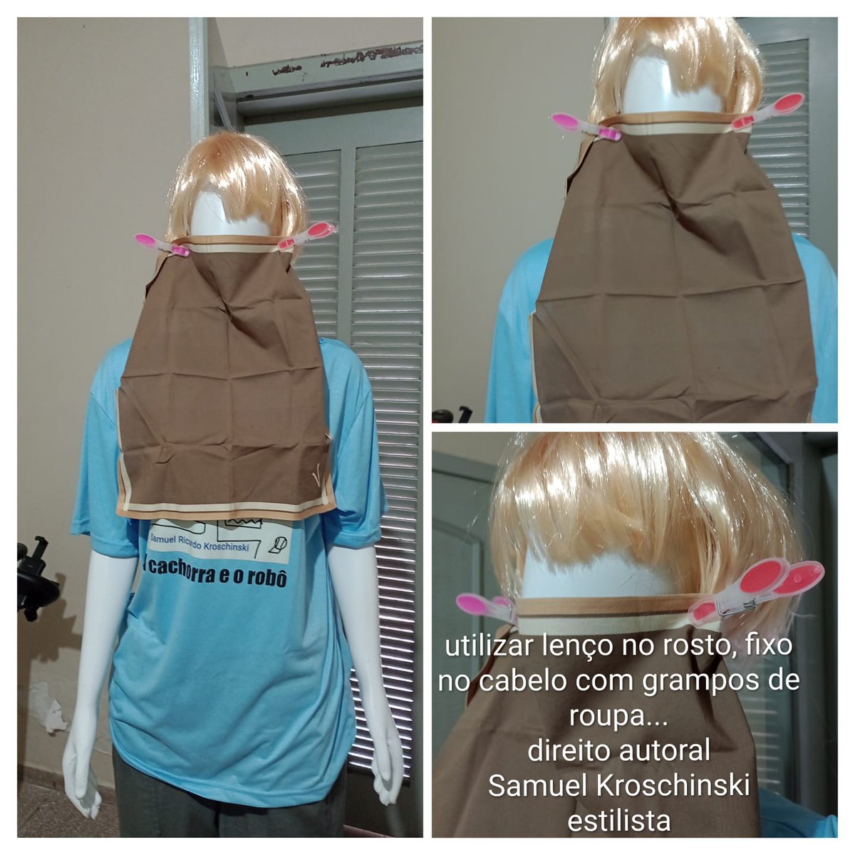 Samuel576943243's tweet image. #moda #moda2026  #Internet #lanhouse #fama #arte #foto #fotos #mulher #modelo  #Curitiba #Parana 

Eu tenho direito autoral de utilizar lenço no rosto, fixo no cabelo em ( obrigatório ) grampos de roupa...

Samuel Ricardo kroschinski
#estilista