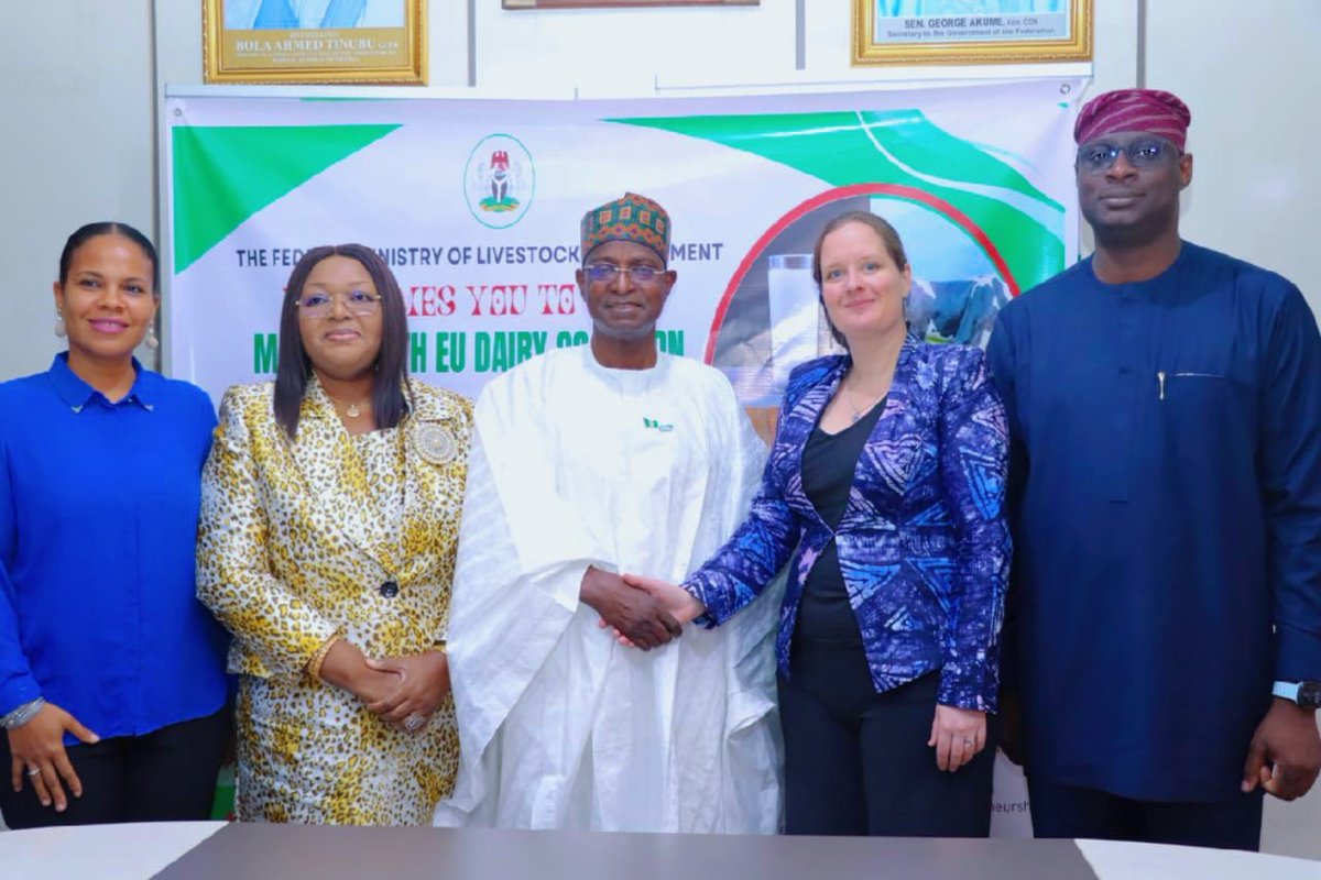 KevweUchechukwu's tweet photo. Productive engagements at the Federal Ministry of Livestock Development as we continue to strengthen partnerships to transform Nigeria’s livestock sector. https://t.co/kMZybbxdiZ