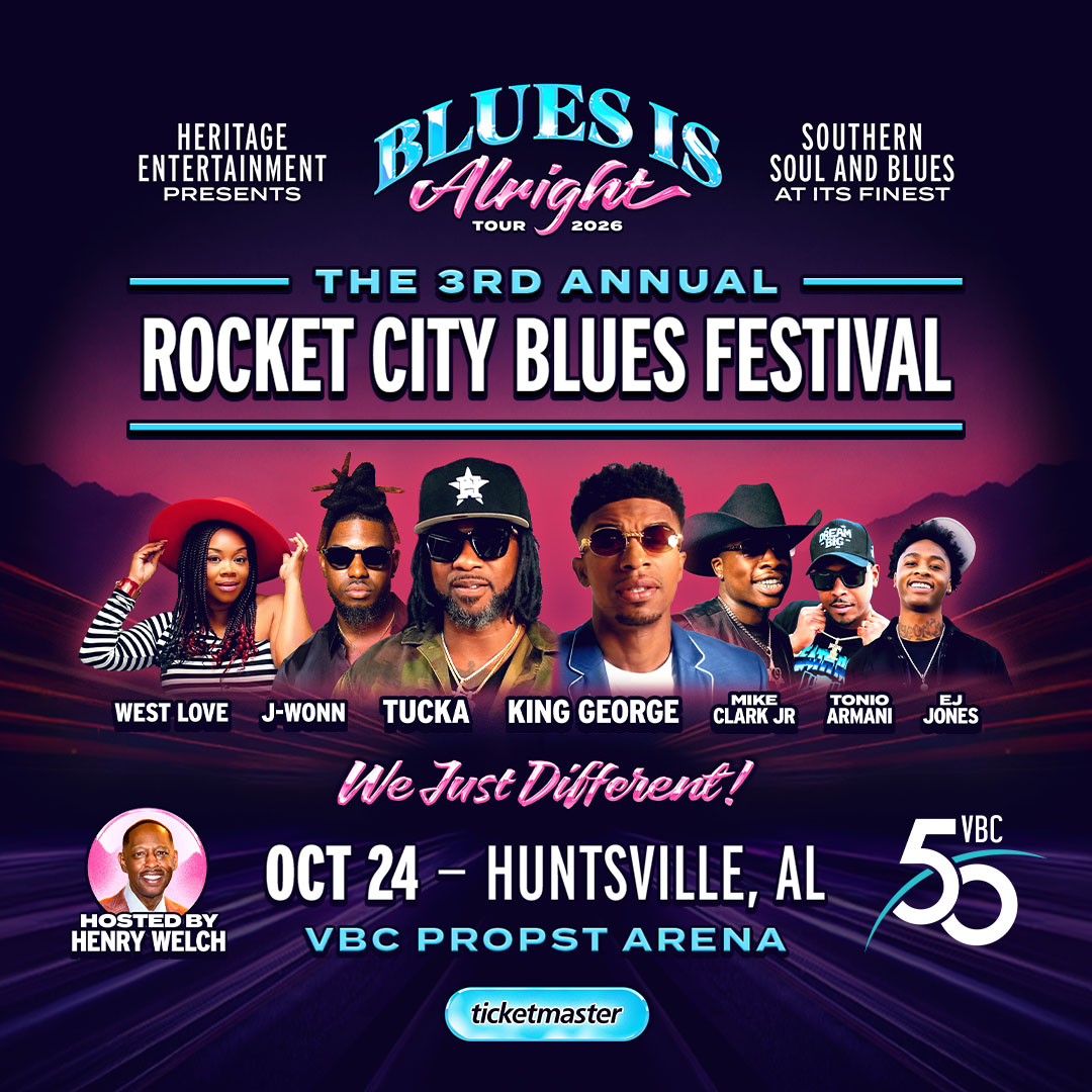 WHRP941's tweet photo. The 3rd Annual Rocket City Blues Fest scheduled for this Sunday has been rescheduled to 10/24/26. All tix purchased or won from us will be honored for the new date. If you're unable to attend the new date you may request a refund at your original point of purchase w/in 30 days https://t.co/aIc4TQVIt3