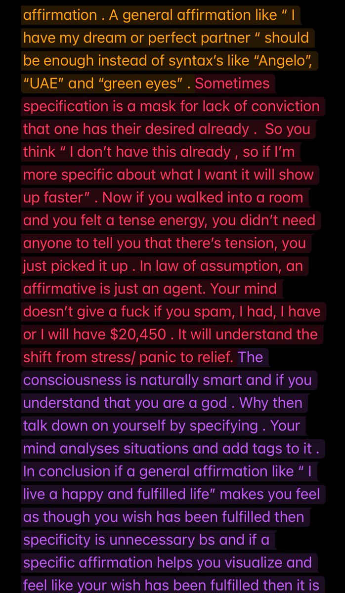 Specificity in Affirmations: Necessity or BS. If you you’ve been confused on whether on if you need to specify your affiliations this is for you. (Check comments for the last part)