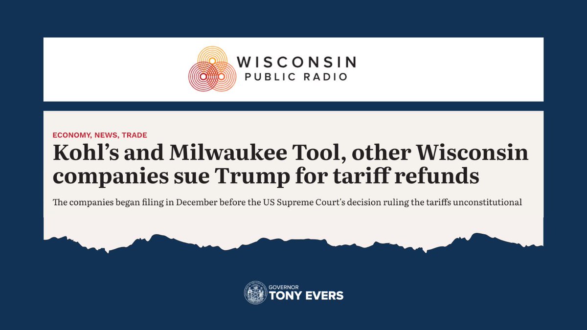 Governor Tony Evers tweet media