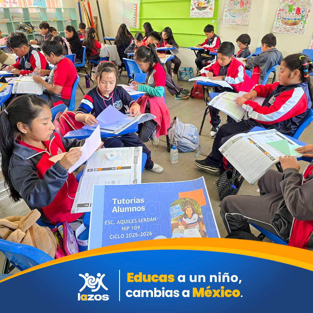 📚 Cuando te sumas a Lazos no solo apadrinas a un niño o una niña;  tu aportación se transforma en conocimiento, gracias a cada SÍ podemos llevar Tutorías a más alumnos y con ello reforzar aprendizajes y combatir el rezago educativo. Sé parte del cambio en lazos.org.mx