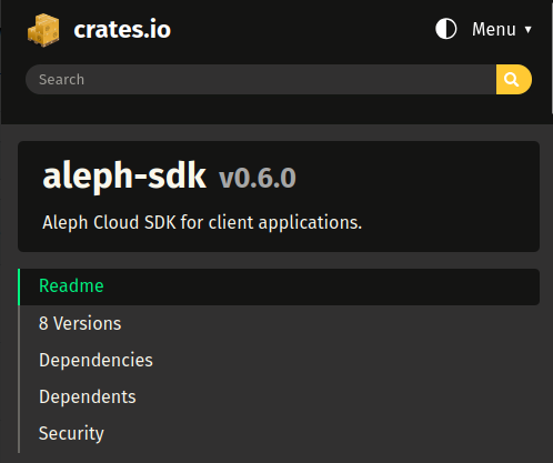 Aleph Cloud Rust SDK v0.6.0 is out!