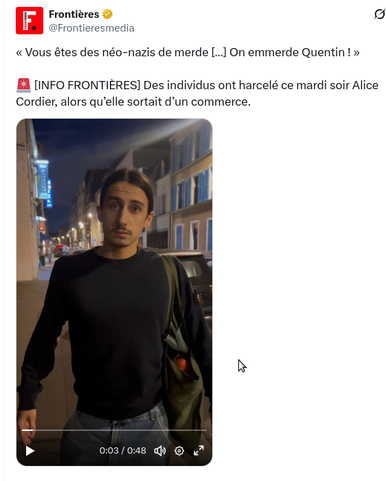 On a retrouvé le BG qui a insulté Damien Rieu, force à lui