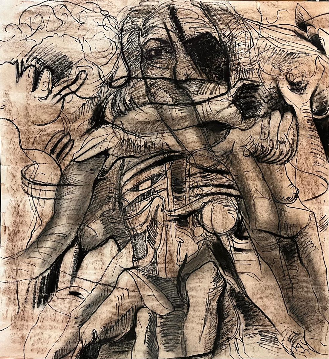 indrab02's tweet image. Drawing 

9th night, 24. A wave of outrage swept across the entire country — millions poured into the streets, raising their voices in unison. Yet justice remains denied, silenced, unreachable.  
#art #artlover #visualart #contemporaryart @KNMAIndia @nytimesarts @MuseumModernArt