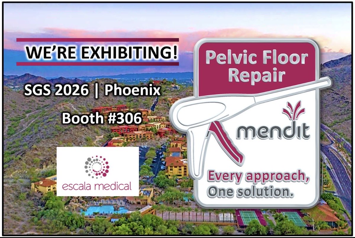EscalaMedical's tweet photo. Come see us at #SGS2026 at booth 306! 
#SGS #urogynecology #femalepelvichealth https://t.co/YNuPs8XlVR