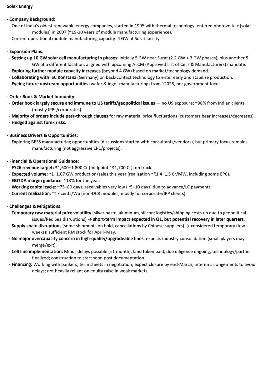 sachprat07's tweet image. Arihant Bharat Connect Conference March '26:

👉Day 3: 

💠Macpower CNC Machines
💠Solex Energy
💠Systematic Industries

#macpower #systematic #solex #systematicindustries #macpowercnc #bharatconnectconference #arihantcapital
