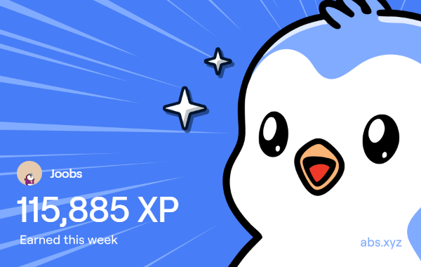 I just went from 67k last week to 115K this week! 🔥

<a href="/AbstractChain/">Abstract</a> is really rewarding people who are actively participating in the chain!

Props to <a href="/0xCygaar/">cygaar</a> for the new XP changes!

There hasn't been a better time to join Abstract then now!💚