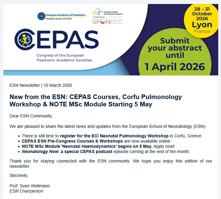 European Society for Paediatric Research (ESPR) tweet media