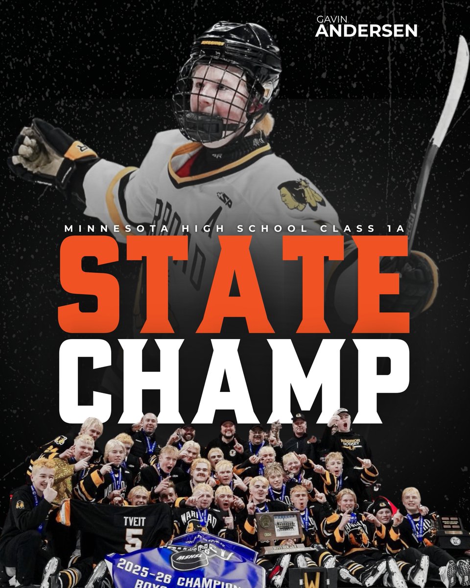 OmahaLancers's tweet photo. Congratulations to Lancers prospect Gavin Andersen and @WarroadHShockey on winning the Minnesota Class 1A State Championship last weekend! 🔥⚔️

Read more: https://t.co/Vb9VFP6CKt https://t.co/14rlAIgY22
