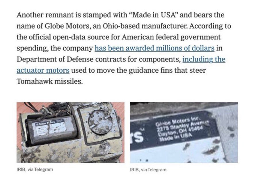 gregalmonte_'s tweet photo. Weapon debris from the Tomahawk missile used in the Minab attack on the Elementary school girls in Iran with “Made in USA” on them 

The Axis of Epstein are despicable https://t.co/NPQvwPyCEq