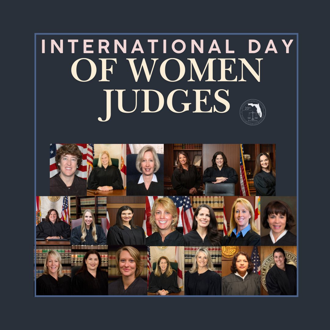 SWFLCourts's tweet image. Today marks International Day of Women Judges, observed during Women’s History Month, a time to recognize the contributions and achievements of women in every field, including the judiciary. Thank you to our judges in the 20th Circuit! 

#SWFL #SWFLCourts #WomensHistoryMonth