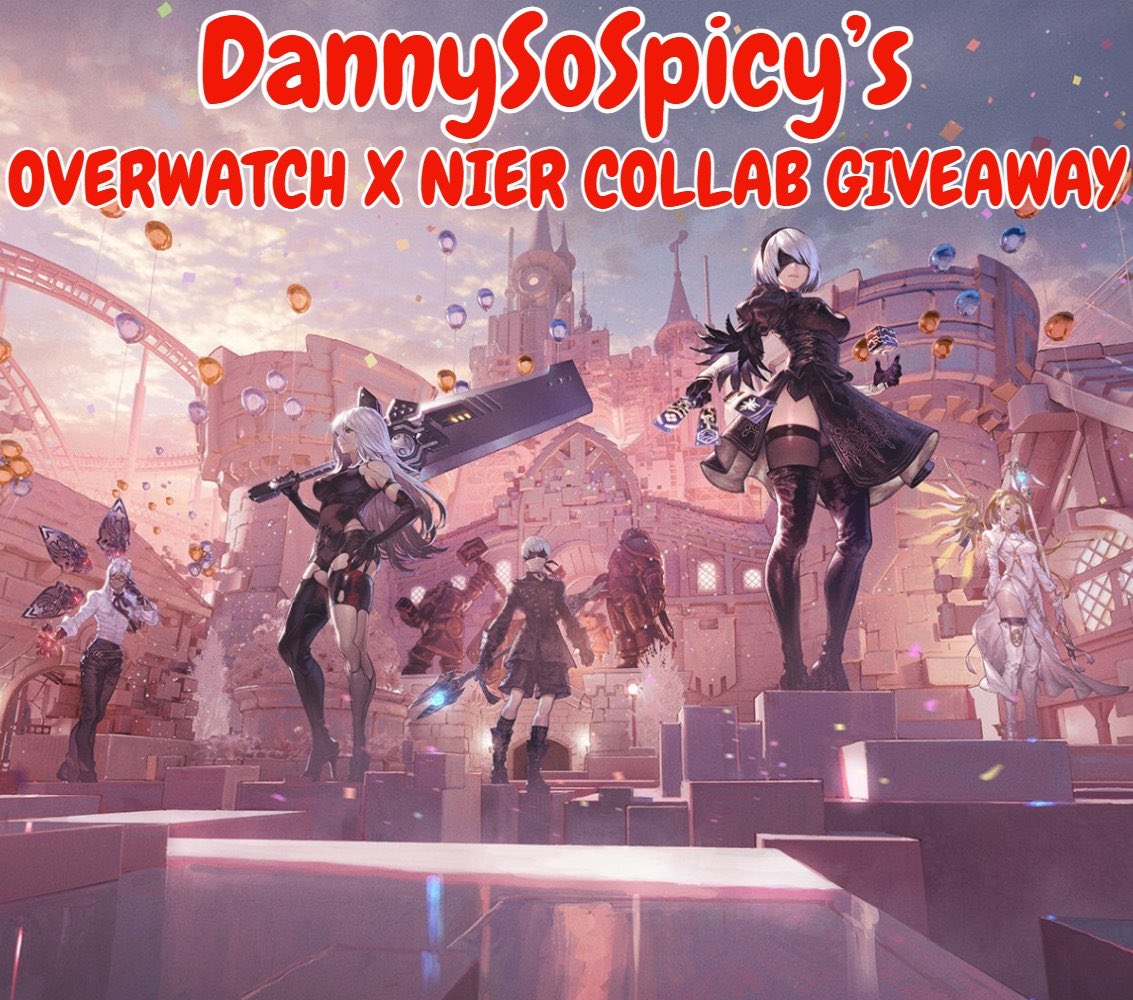 🖤OVERWATCH x NIER AUTOMATA GIVEAWAY
✨SKINS RELEASE TODAY✨

HOW TO ENTER:
1️⃣Follow @DannySoSpicy 
2️⃣Like &amp; retweet this post
3️⃣Type !giveaway in Twitch chat after following
Twitch.tv/DannySoSpicy

💬Tag a friend or reply with your favorite skin
📢TERMS &amp; CONDITIONS BELOW