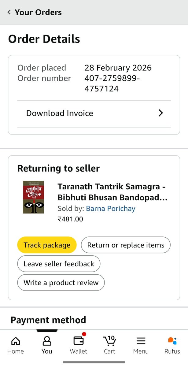Arnab_devops's tweet photo. Hey @amazonIN, @AmazonHelp I need urgent help with Order #407-2759899-4757124. The delivery agent came twice but I never received the required OTP via SMS or email. Now my prepaid order is "Returning to seller" and my money is stuck
 Please look into this matter
Attaching ss also https://t.co/GZISC5ueHK