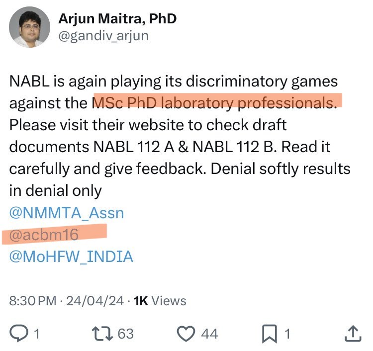 TMMAOfficial's tweet photo. 📢 Remember 

🚨 'The Laboratory Professionals' aka 'Lab Technologists', aka 'Clinical Scientists', aka 'Biomedical Scientists', aka 'Diagnostic Scientists' (NMMTA and ACBM) 👇 whom TMMA has been fighting Tooth and Nail 

TMMA with 250 members is fighting science and lab technician associations with 5,000 and 50,000 members who are desperately trying to enter allied healthcare medical lab and science council by hijacking and (ab)using our identity

While ACBM desperately (with the help of NMMTA) tried to hijack our identity and use it for their selfish and corrupt goals such as to enter medical institutions as medical teachers and for signatory authority in labs, it is TMMAs silent Victory that Biochemistry and Microbiology Science qualifications are not included in the Allied Healthcare under Medical Laboratory and Science Councils and also the regulations of NMC have been more clearer than before about our qualifications that they should have been acquired from NMC recognized Medical Institutions only

#TMMATheTruth #MScMedicalPostgraduates