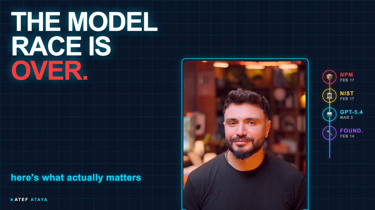 The model race is over. Four events in Feb/Mar 2026 just changed the architecture of AI forever:
1️⃣ Cline supply chain attack 
2️⃣ NIST CAISI framework 
3️⃣ GPT-5.4 computer use 
4️⃣ The Steinberger shift If you read these as "news," you missed the signal. 

🧵Watch the full read: