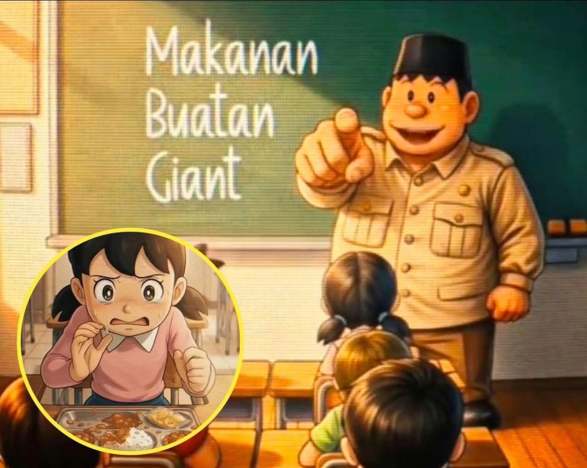 rissalwan's tweet photo. Namanya Pranowo SuGIANTo. Teman masa kecilnya memanggilnya Giant. 
Setelah dewasa, ia membuat program 'Makan Buatan Giant' untuk anak-anak di sekolah.

*Cerita Doraomon-omon https://t.co/Rb90rV0yEr
