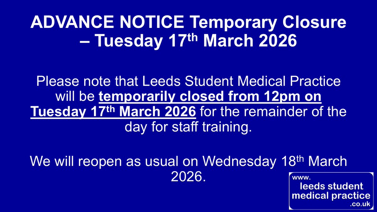 Leeds Student Medical Practice tweet media