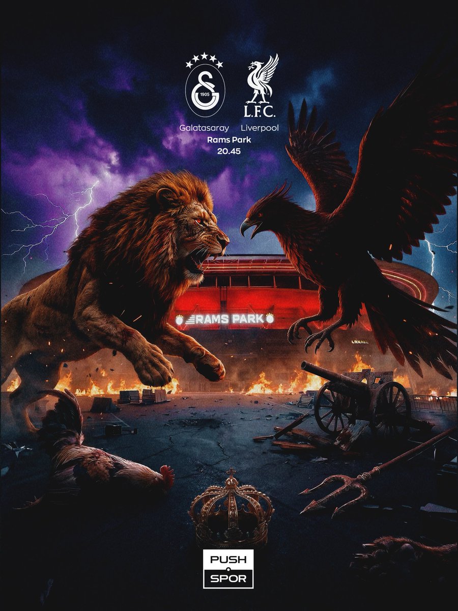 pushsportr's tweet photo. Galatasaray: Uğurcan Çakır, Singo, Sanchez, Abdülkerim, Jakobs, Lemina, Torreira, Sara, Barış Alper Yılmaz, Noa Lang, Osimhen.

Liverpool: Mamardashvili, Gomez, Konate, Van Dijk, Kerkez, Gravenberch, Mac Allister, Szoboszlai, Salah, Wirtz, Ekitike. https://t.co/aFEyz8TwGe