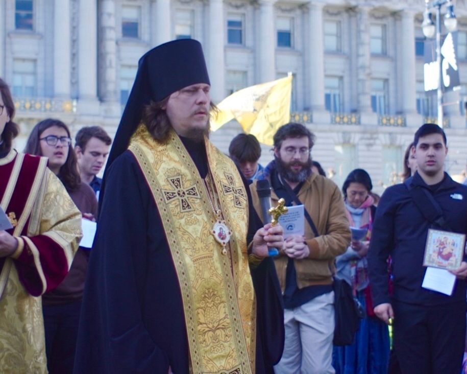oclife_national's tweet photo. His Grace Bishop Vasily gave the invocation at the 2026 Walk for Life in San Francisco. We were very blessed to have him walking with us! ☦️ https://t.co/JmKFuwD8jk