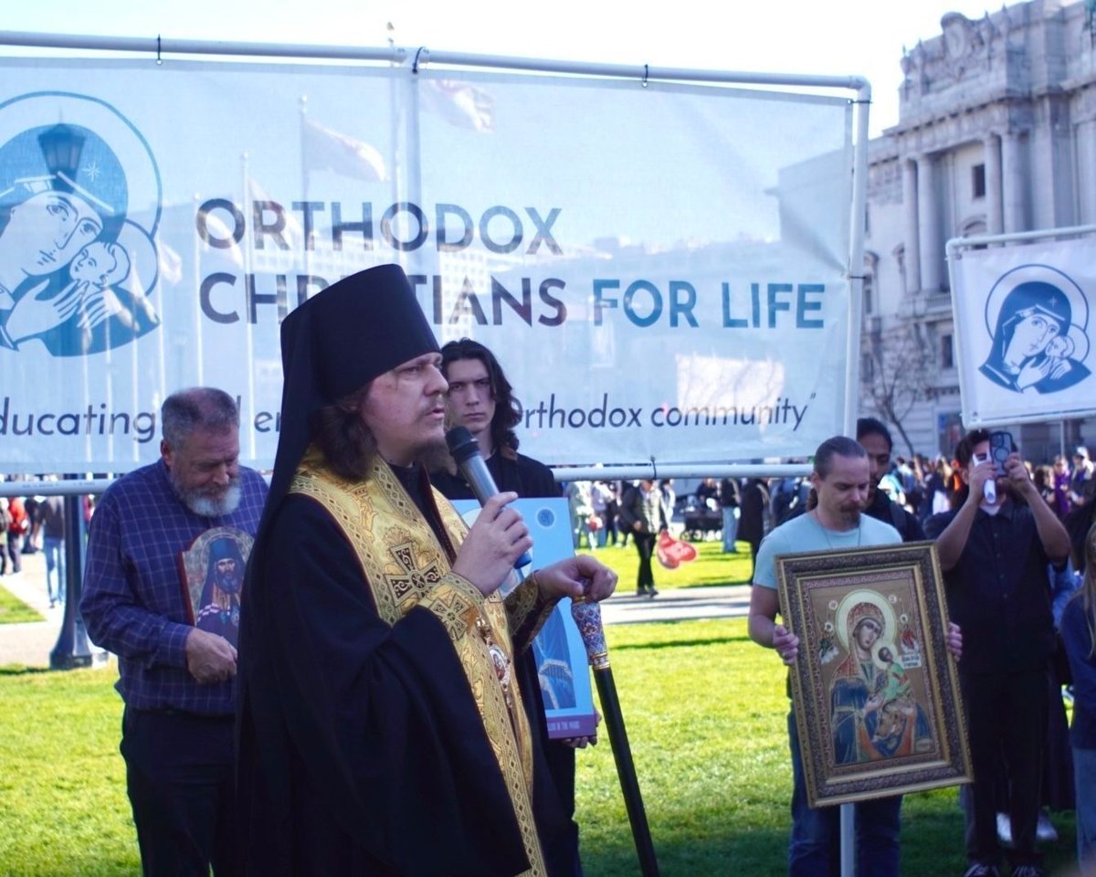 oclife_national's tweet photo. His Grace Bishop Vasily gave the invocation at the 2026 Walk for Life in San Francisco. We were very blessed to have him walking with us! ☦️ https://t.co/JmKFuwD8jk