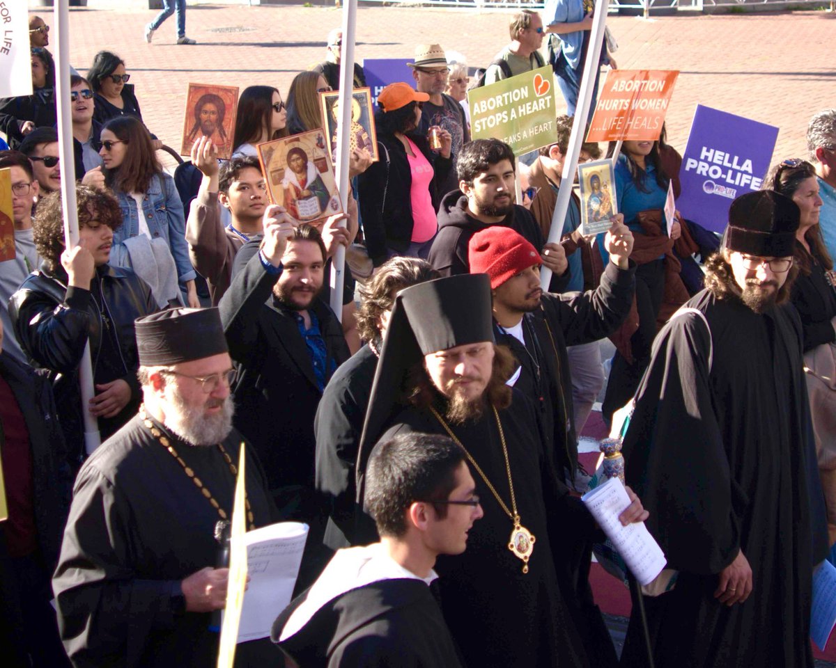 oclife_national's tweet photo. His Grace Bishop Vasily gave the invocation at the 2026 Walk for Life in San Francisco. We were very blessed to have him walking with us! ☦️ https://t.co/JmKFuwD8jk