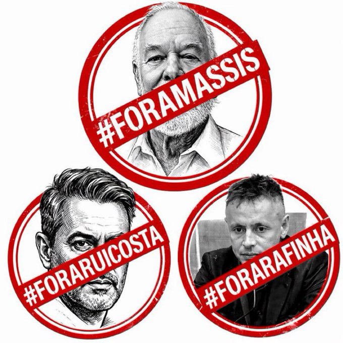 EuzebioErick's tweet photo. @SaoPauloFC #FORAMASSIS
#FORARUICOSTA
#FORARAFINHA https://t.co/EpcvJc6v2m