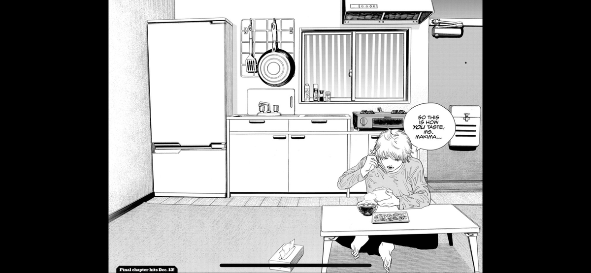 NOAHBDS14's tweet photo. @CharlesParisot9 @1600Nero @ChainsawManFR La partie 1 disait final chapter aussi à la fin donc on ne sait pas trop. https://t.co/z0sou84Yu6