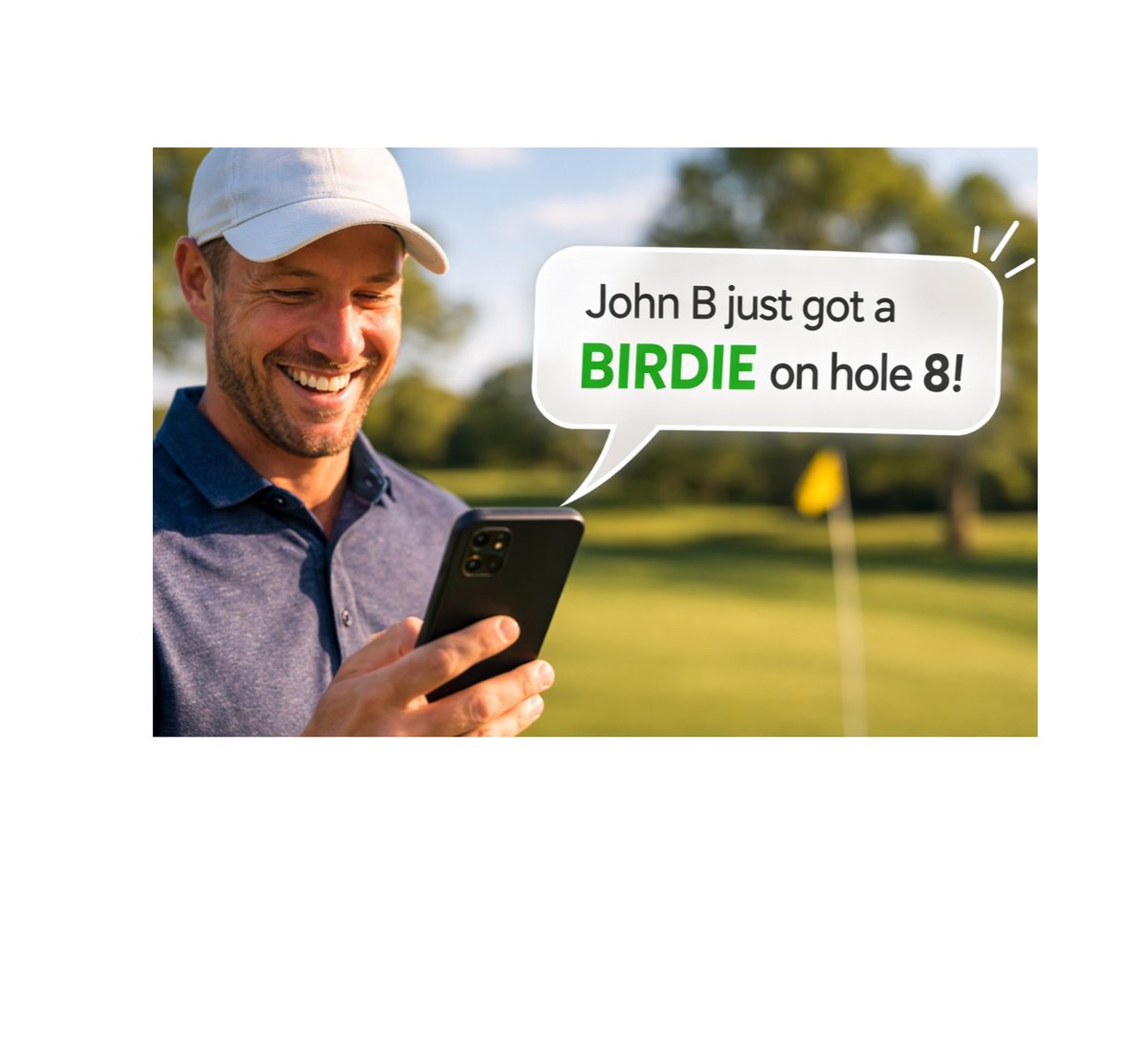 SuperScoreGolf's tweet photo. Never miss a moment on the course. Our upcoming app notifications feature will keep you posted in real time. See who's climbing the leaderboard, who’s scoring well, or not!  Make the game more fun 😎. https://t.co/WA5UfvIEoB