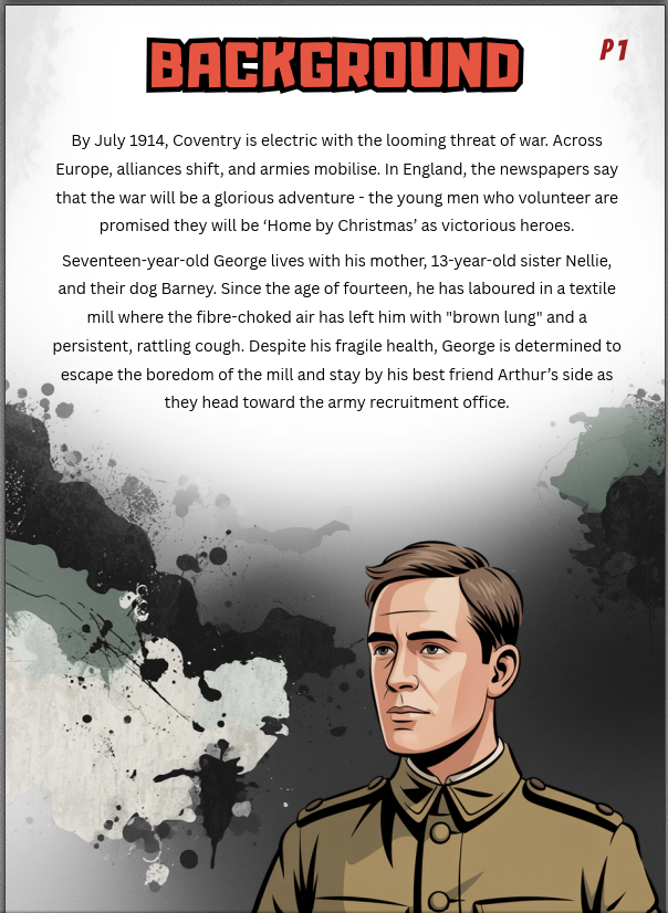 icHistory's tweet photo. History teachers - a WW1 choose-your-own-adventure story. This covers many aspects of the First World War, from signing up, trench life, trench warfare and the fate of those who refused to fight. Free PDF download here #historyteacher -  https://t.co/e9kvlAmF9M https://t.co/4J6qQS4gFm