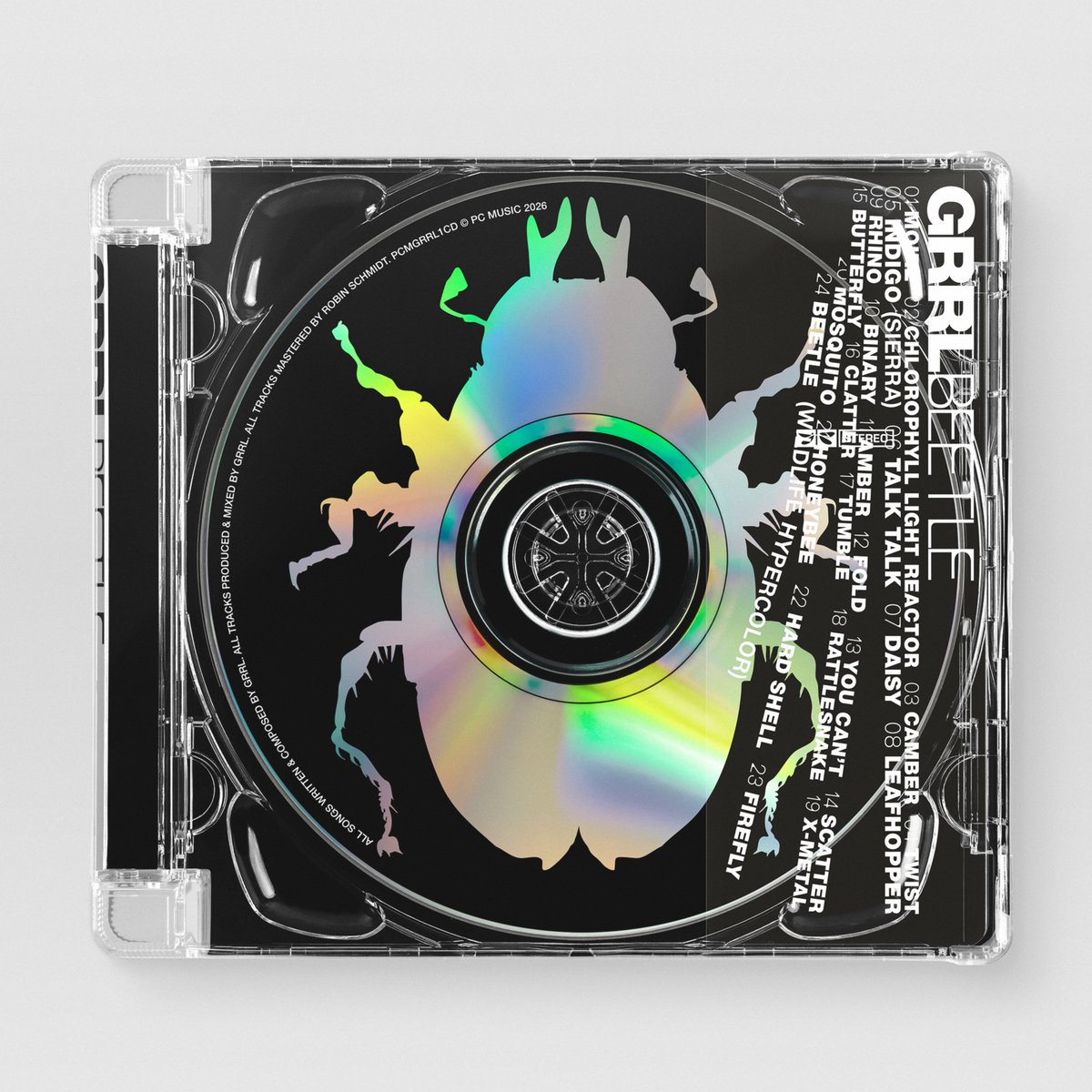GRRLmusic's tweet photo. Beetle is out 3/13 on @pcmus

https://t.co/6m43n8CynW 

Artwork by @JonathanZawada 

Design by NA service https://t.co/9EA7WRb7LJ