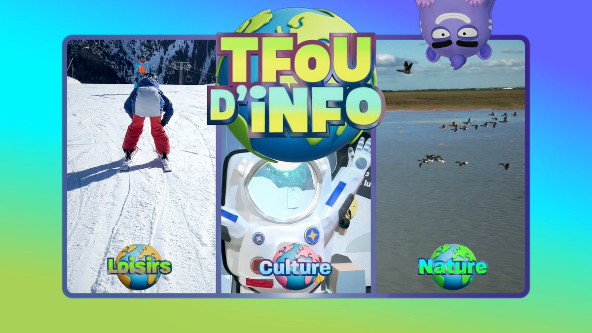 TF1Pro's tweet photo. #Annonces #TFOU @tfx  @tf1plus

#TFOUdINFO
Le mag hebdo d'info, tout en images, pour les 6/12 ans

#LOISIRS : Leçon de ski
#CULTURE : Découverte de l’espace et de la Lune
#NATURE : Réserve pour oiseaux migrateurs
#Info Hoof : Vendredi 13

C'est demain Mercredi 11 mars 11h50 @tfx https://t.co/jpLpyzs86u
