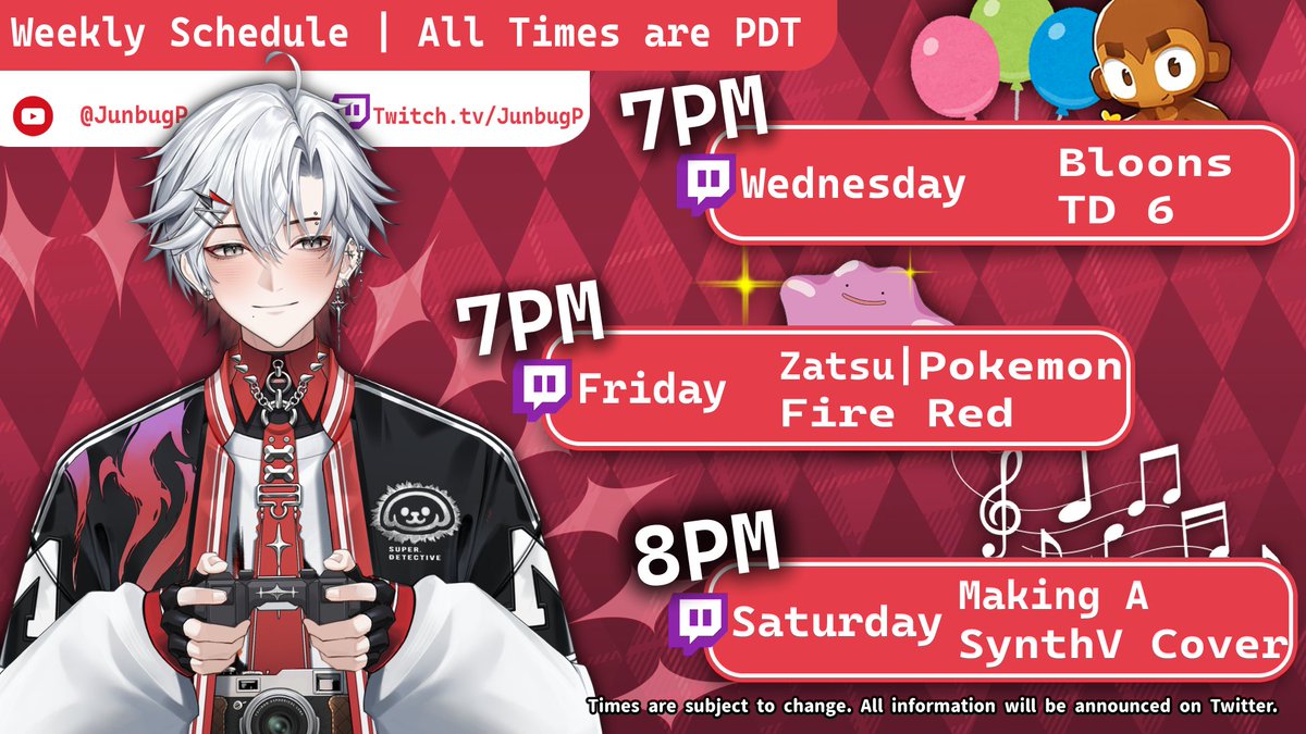omg a schedule and 3 streams waaaaaat