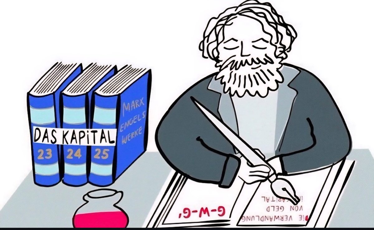 MarMusto's tweet photo. Marx's mother once said to her son who was living in poverty: "Oh Karl if only you had made capital instead of writing about it!" Fortunately, Marx did not listen to her and wrote what he called "the most terrible missile that has yet been hurled at the heads of the #bourgeoisie."

He titled the masterpiece of his life: "Capital. A Critique of Political Economy". Today anyone who wants to understand #capitalism and grasp all the essential concepts for criticizing this mode of production still cannot help but read this book.

Sometimes even mothers are wrong.