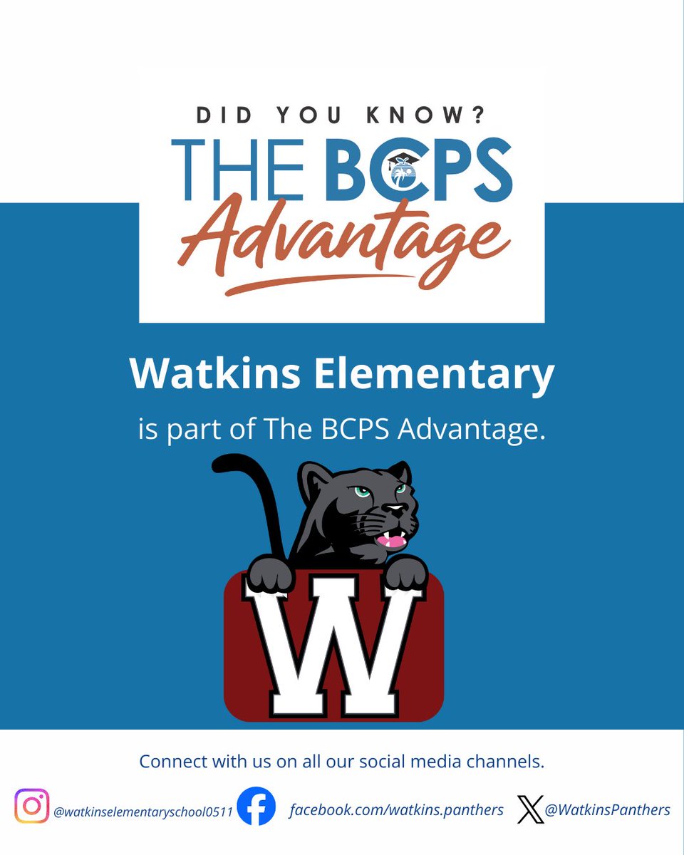WatkinsPanthers's tweet photo. Watkins Elementary is part of The BCPS Advantage, our commitment to educating all students to reach their highest potential and succeed in tomorrow’s world.
That’s The BCPS Advantage in action.
@browardschools
@HowardHepburn @BCPS_DeputySupt
 @SouthRegion @BcpsSto https://t.co/orRJ49MCzV