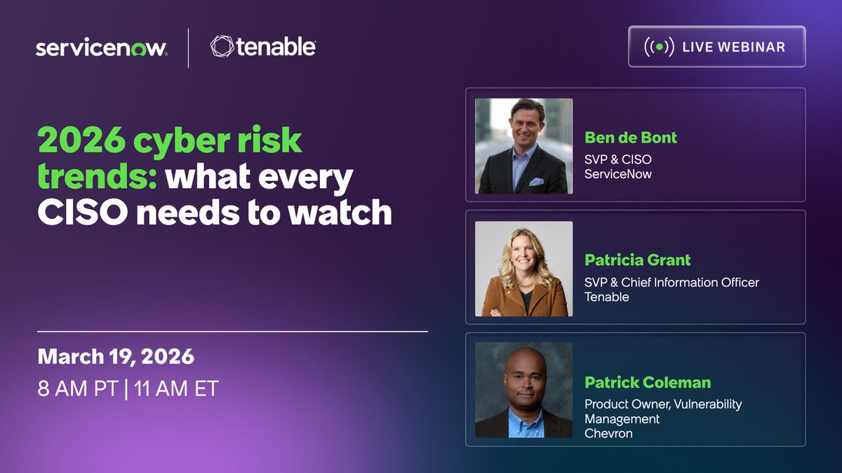 Cyber risk is evolving fast—security leaders need to stay ahead in 2026. AI is changing how we manage exposure and governance, making resilience smarter. Worth a look if you care about future-proofing security! 🤖🔒

sa.servicenow.com/ZSJ2NUf8RZ3H