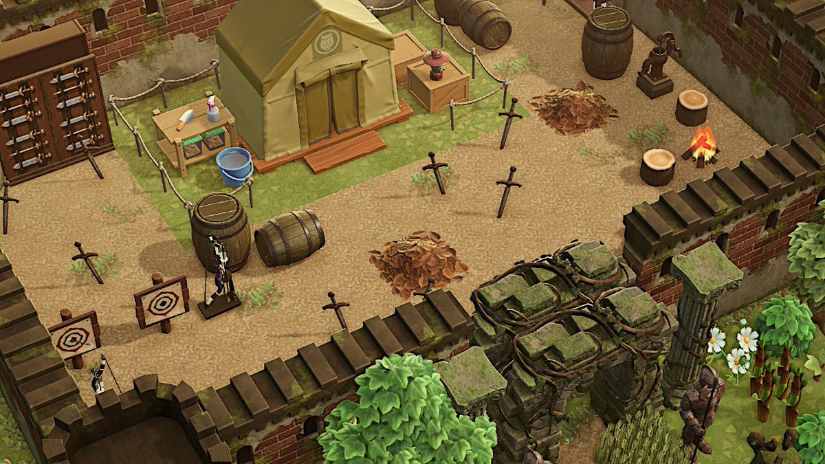 cozydalia's tweet photo. lost isle’s abandoned training camp⚔️🏹🍃

#ACNH #AnimalCrossing #ACNHDesign #AnimalCrossingNewHorizons https://t.co/GNRAdSueco