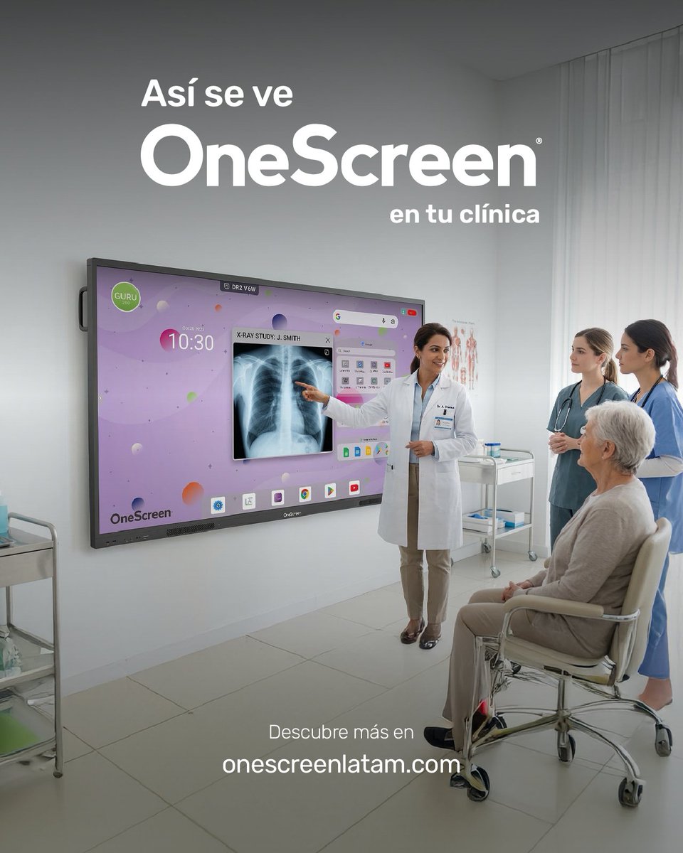OneScreen_LATAM's tweet photo. Tu clínica merece tecnología de punta.

OneScreen lleva la innovación directamente a tu espacio de salud: pantallas interactivas para presentar estudios, coordinar equipos y brindar una atención más clara y humana.

¿Listo para transformar tu clínica?
👉 https://t.co/AMwOsELlIT https://t.co/BRsZOGZdnP
