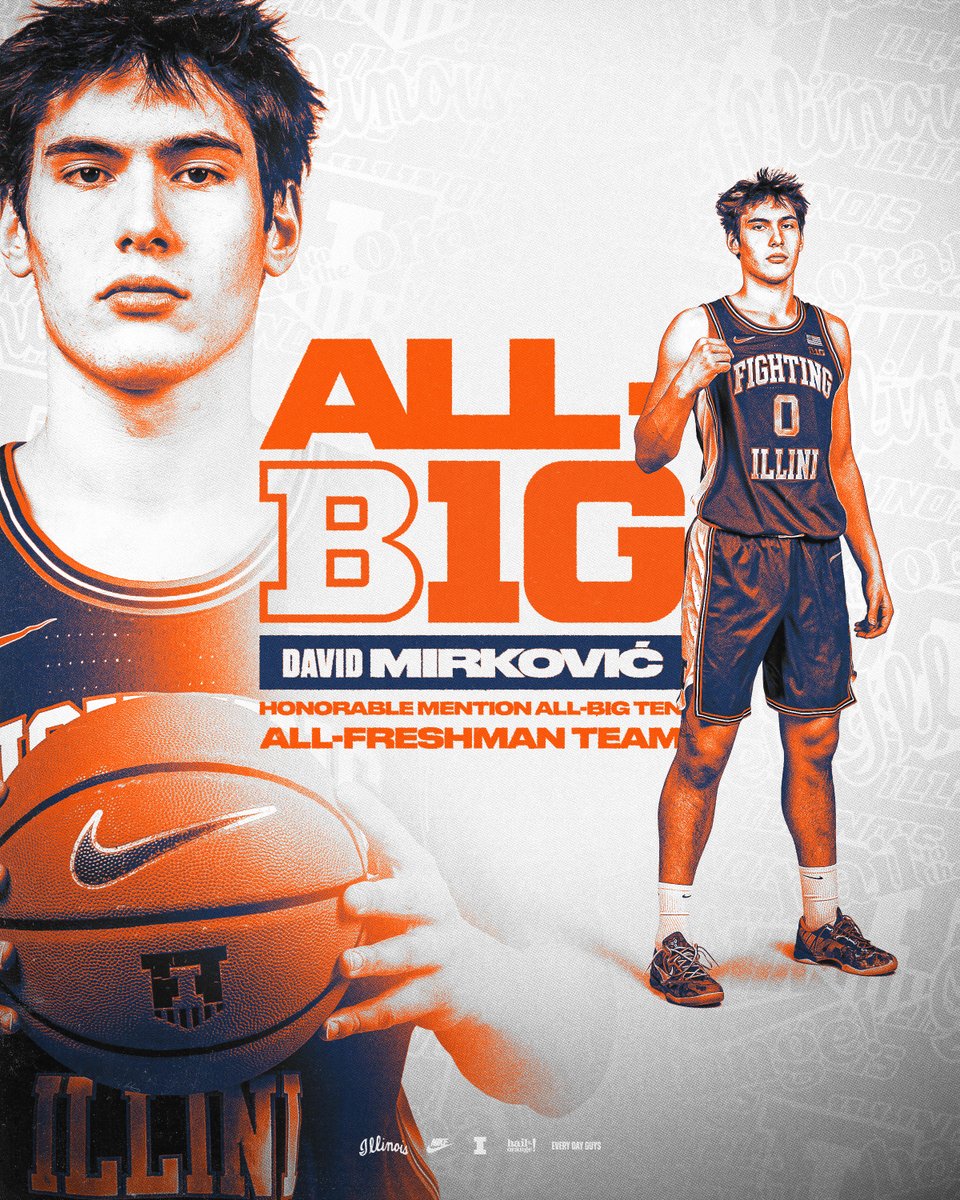 IlliniMBB's tweet photo. David Mirković
Honorable Mention All-Big Ten
Big Ten All-Freshman Team https://t.co/hK0EDVftoa