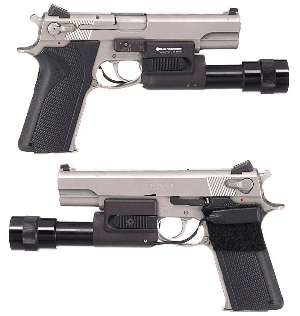 S&amp;W 4506-1 with Laser Products weapon-light.