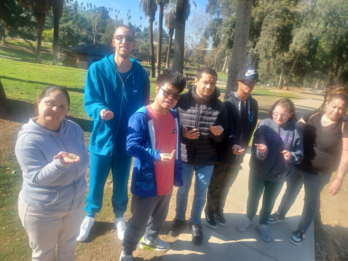 ArcRiverside's tweet photo. Participants at our Ray Strebe Resource Program enjoy a beautiful day at Ford Park,  feeding the ducks. #CommunityIntegration #IDDInclusion #TheArcofRiversideCounty #RiversideCounty https://t.co/hA2CqavaoO