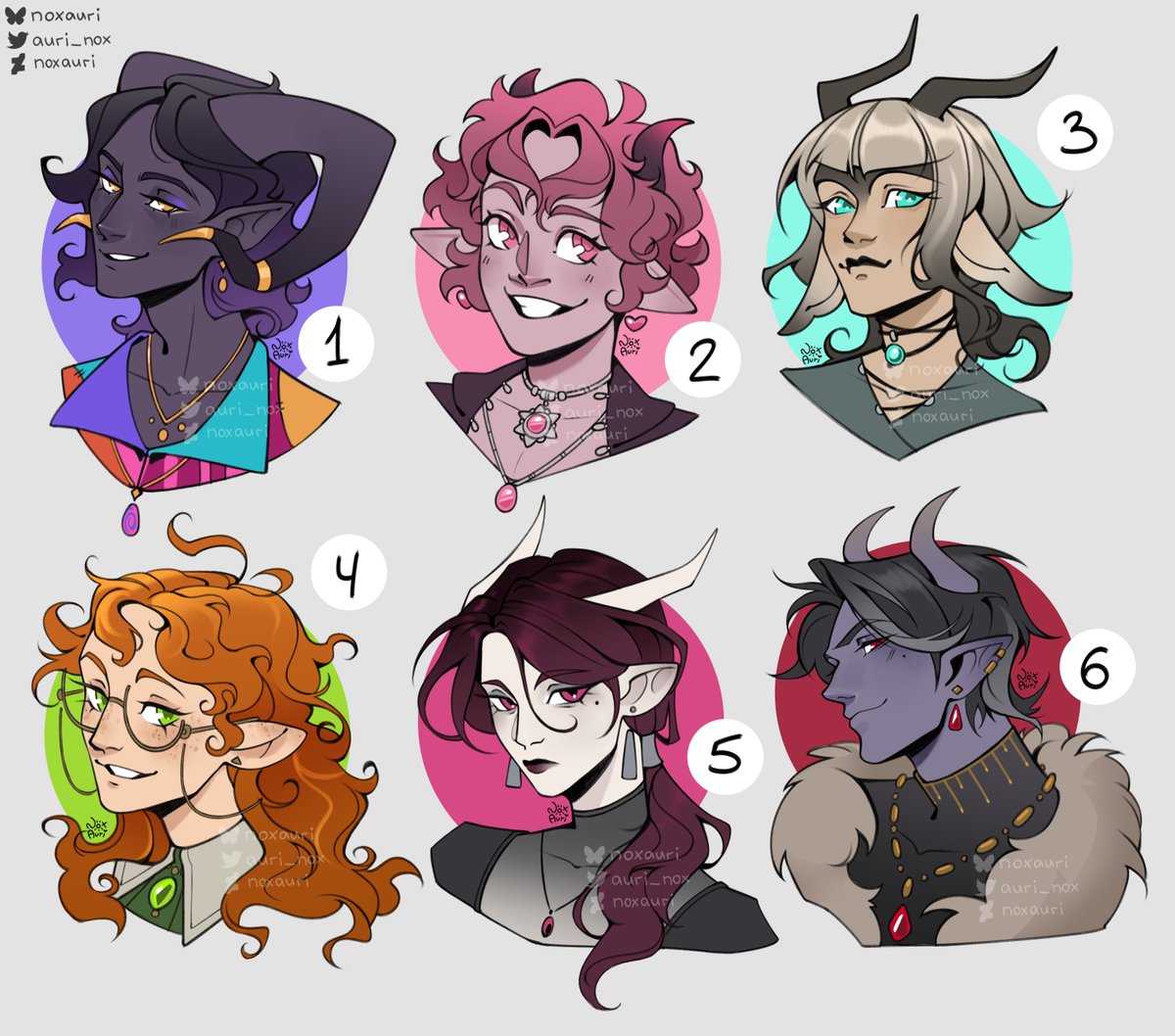 ♥ bust adoptables! ♥

sp1 (bust): 60$
sp2 (bust+fullbody): 240$
claim in comments or dm me! :3

✨ Payment via Boosty or Easystart! ✨

♥ Your RTs help me a lot, thank you very much! qwq ♥

#artistsontwitter #dndcharacter #dnd #characterdesign #adopt