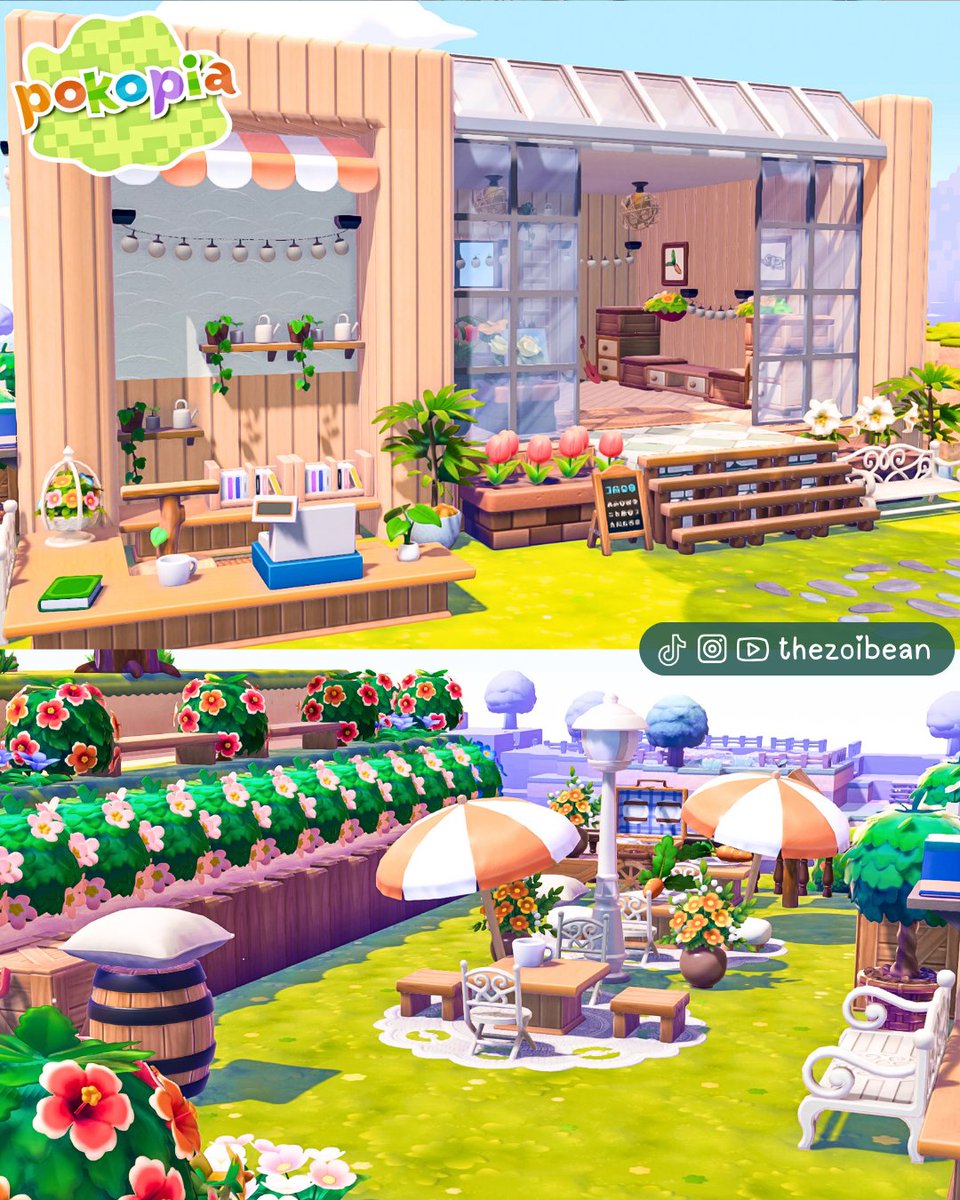 thezoibean's tweet photo. Pokémon Greenhouse &amp; Cafe🌱☕️It includes more than 5 Habitats, a Storage area and a Kitchen 🥕 Full Step-by-Step Tutorial and all my Tips &amp; Tricks are in the YouTube video! https://t.co/ahNrRZxX9g

#Pokopia #PokémonPokopia #PokopiaBuild #CozyGaming https://t.co/ZxCeJ0B161