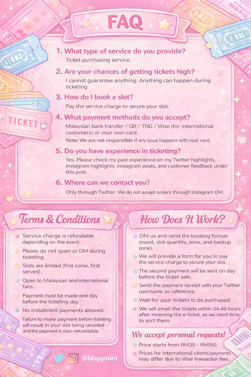 natasha 🎫 | ticketing service | slow replies tweet media