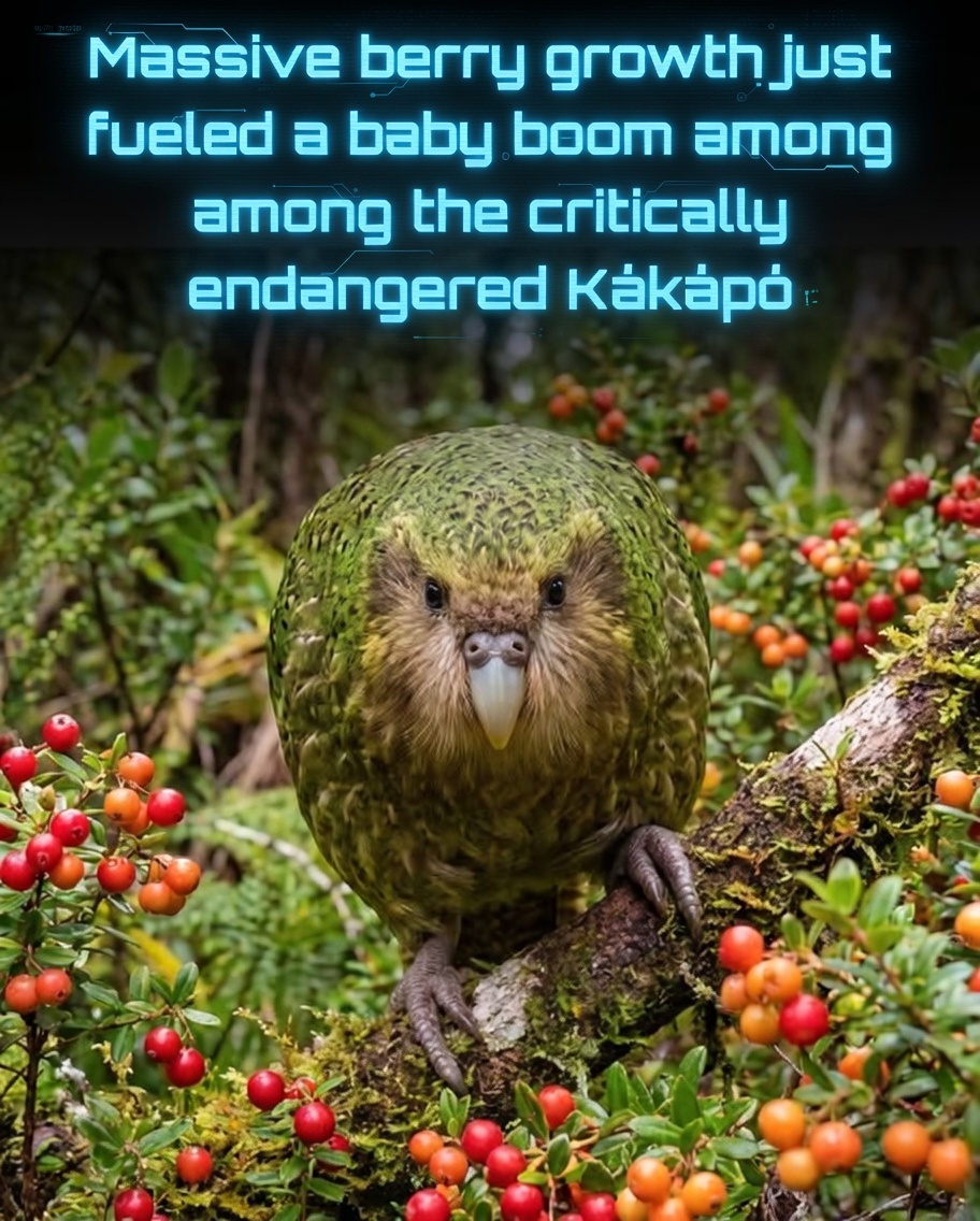 A rare mega-bloom of rimu berries has ignited an exceptional breeding surge for New Zealand's critically endangered kākāpō, propelling the species toward a significant conservation breakthrough.

In the isolated, predator-free islands where these unique birds now reside, an