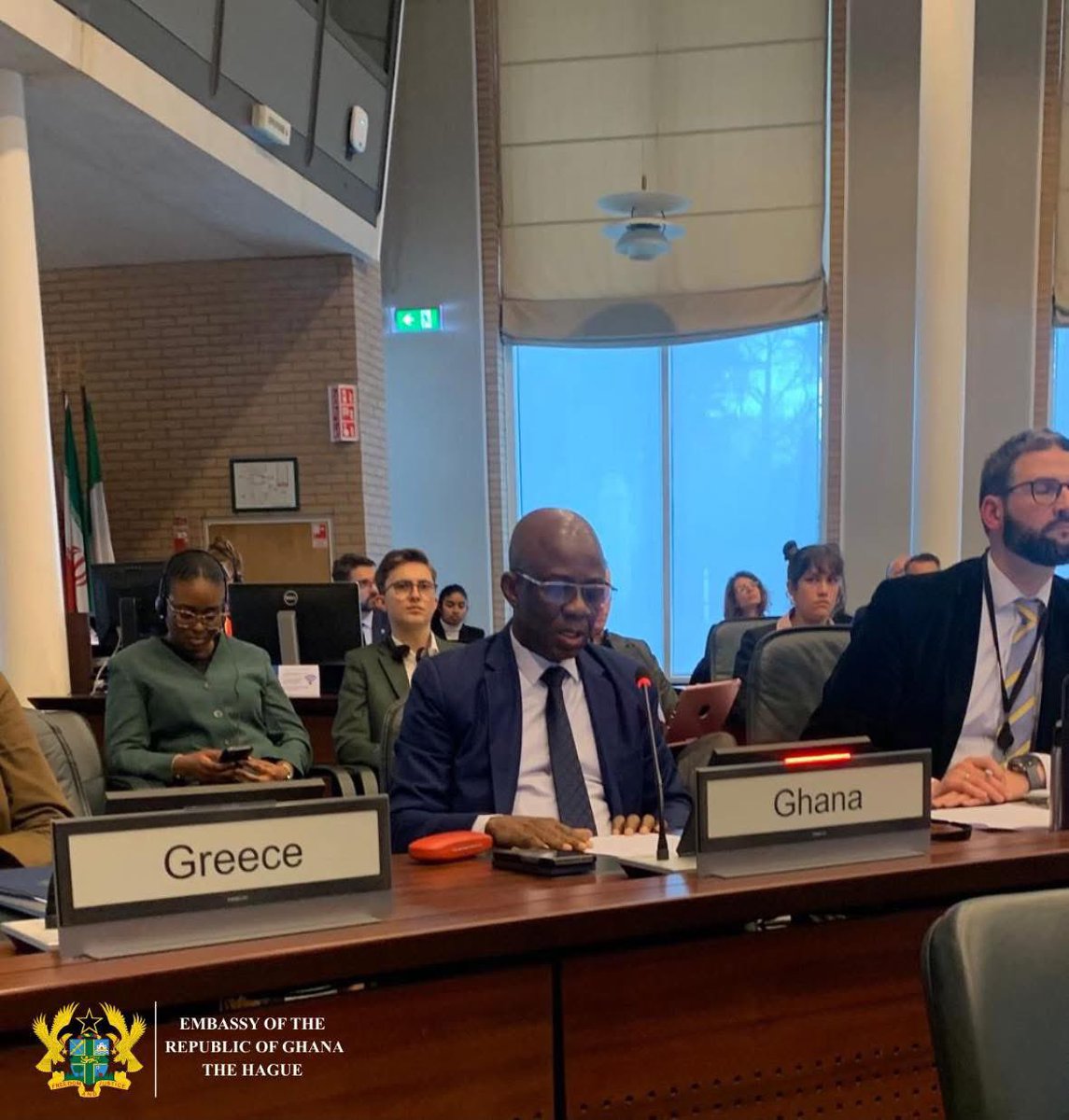 🇬🇭 At the 111th Session of the Executive Council of OPCW in The Hague, Ghana delivered its national statement, reaffirming its commitment to the Chemical Weapons Convention, international cooperation, and collective vigilance against the re-emergence and use of chemical weapons.