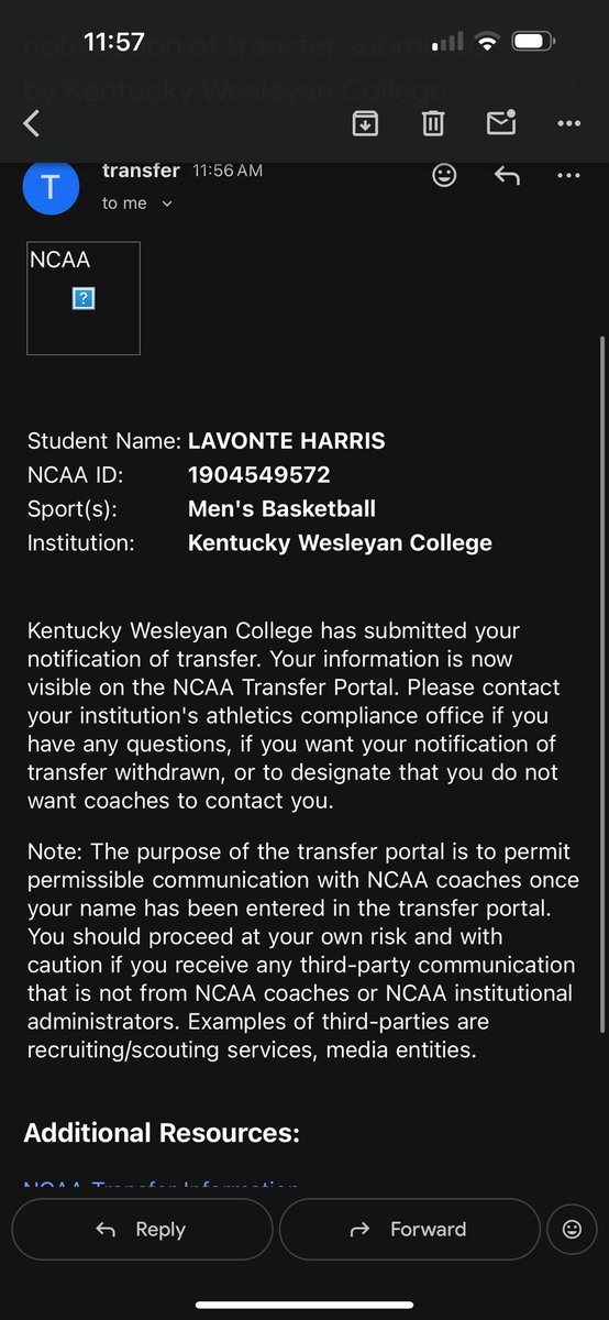 LaVonte Harris tweet media